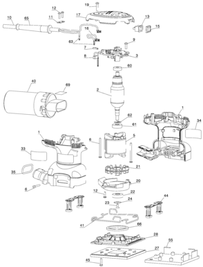 Default Diagram and Parts List for D26441-B3 Type 2 Black and Decker Sander Polisher